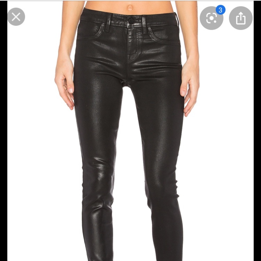 Level 99 Coated wax wet Whimsygoth biker riding Skinny Jeans Moto Rockstar 4
